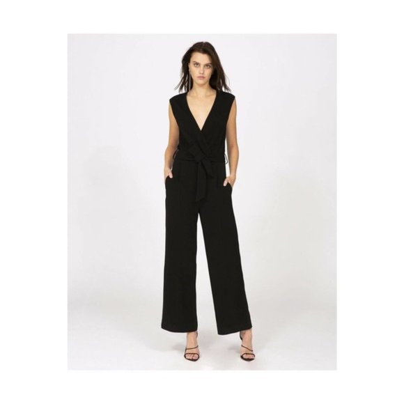 Iro Crew Jumpsuit 8 Slit Open Back Crop Wide Leg - Picture 2 of 14